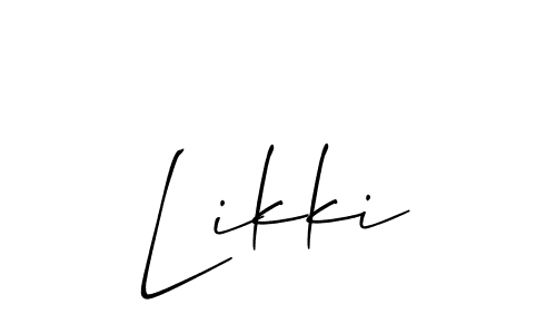 Similarly Allison_Script is the best handwritten signature design. Signature creator online .You can use it as an online autograph creator for name Likki. Likki signature style 2 images and pictures png