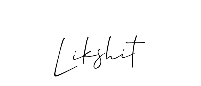 How to Draw Likshit signature style? Allison_Script is a latest design signature styles for name Likshit. Likshit signature style 2 images and pictures png