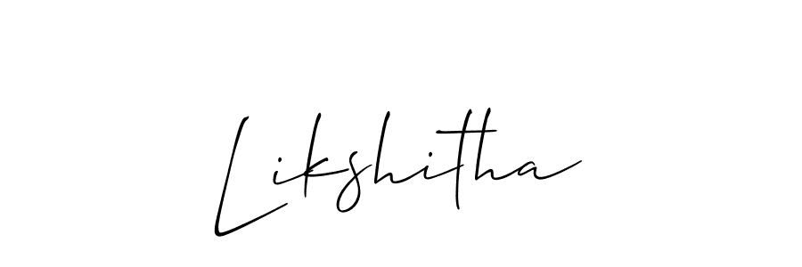 How to make Likshitha signature? Allison_Script is a professional autograph style. Create handwritten signature for Likshitha name. Likshitha signature style 2 images and pictures png