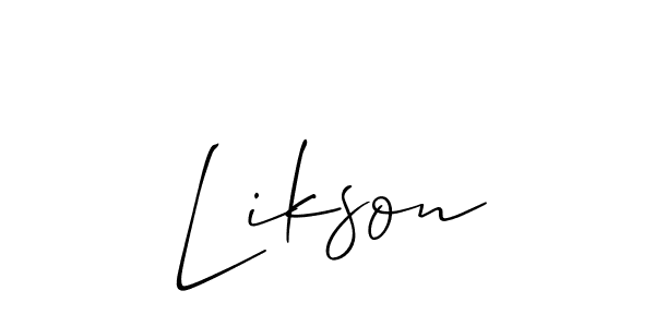 Make a short Likson signature style. Manage your documents anywhere anytime using Allison_Script. Create and add eSignatures, submit forms, share and send files easily. Likson signature style 2 images and pictures png