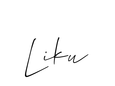 Also we have Liku name is the best signature style. Create professional handwritten signature collection using Allison_Script autograph style. Liku signature style 2 images and pictures png