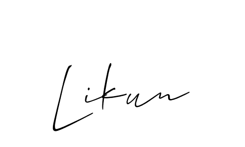 Check out images of Autograph of Likun name. Actor Likun Signature Style. Allison_Script is a professional sign style online. Likun signature style 2 images and pictures png