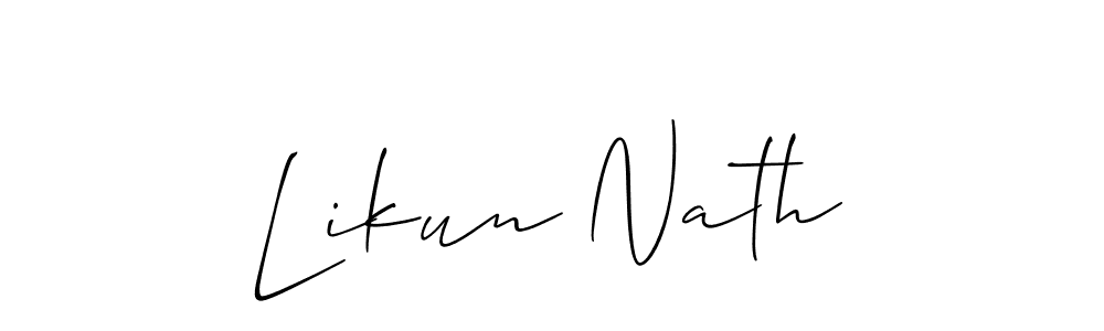 Also we have Likun Nath name is the best signature style. Create professional handwritten signature collection using Allison_Script autograph style. Likun Nath signature style 2 images and pictures png