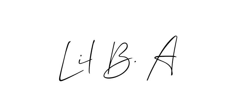 Make a beautiful signature design for name Lil B. A. Use this online signature maker to create a handwritten signature for free. Lil B. A signature style 2 images and pictures png