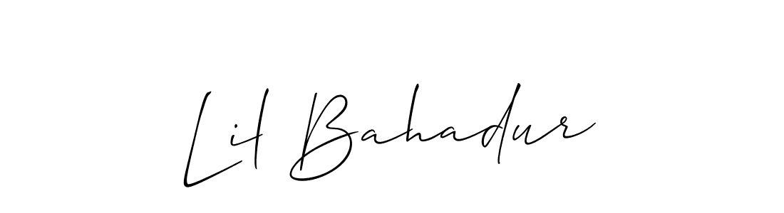 How to make Lil Bahadur name signature. Use Allison_Script style for creating short signs online. This is the latest handwritten sign. Lil Bahadur signature style 2 images and pictures png