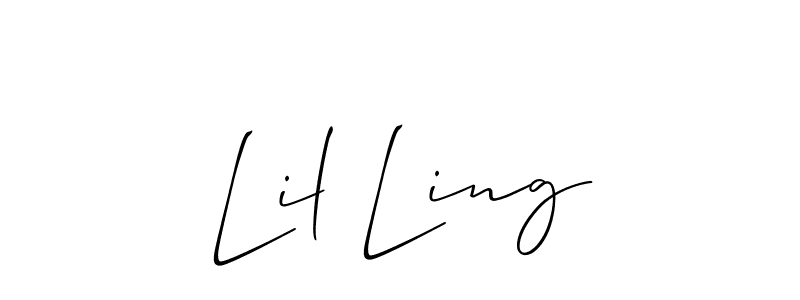 Use a signature maker to create a handwritten signature online. With this signature software, you can design (Allison_Script) your own signature for name Lil Ling. Lil Ling signature style 2 images and pictures png