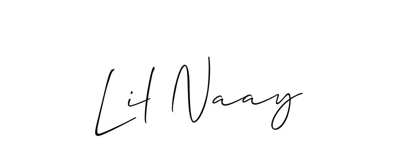 if you are searching for the best signature style for your name Lil Naay. so please give up your signature search. here we have designed multiple signature styles  using Allison_Script. Lil Naay signature style 2 images and pictures png