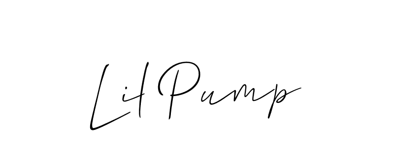 The best way (Allison_Script) to make a short signature is to pick only two or three words in your name. The name Lil Pump include a total of six letters. For converting this name. Lil Pump signature style 2 images and pictures png