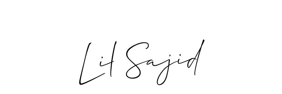 Also You can easily find your signature by using the search form. We will create Lil Sajid name handwritten signature images for you free of cost using Allison_Script sign style. Lil Sajid signature style 2 images and pictures png
