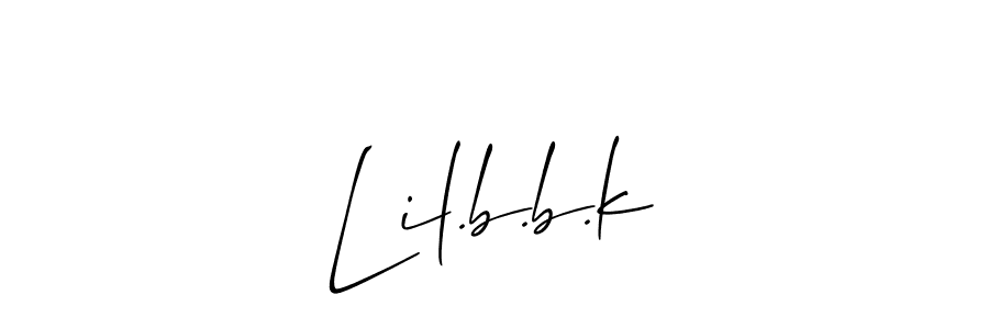 Make a short Lil.b.b.k signature style. Manage your documents anywhere anytime using Allison_Script. Create and add eSignatures, submit forms, share and send files easily. Lil.b.b.k signature style 2 images and pictures png