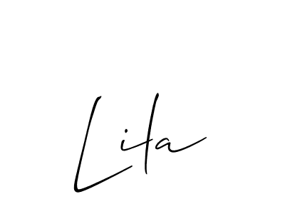How to make Lila name signature. Use Allison_Script style for creating short signs online. This is the latest handwritten sign. Lila signature style 2 images and pictures png