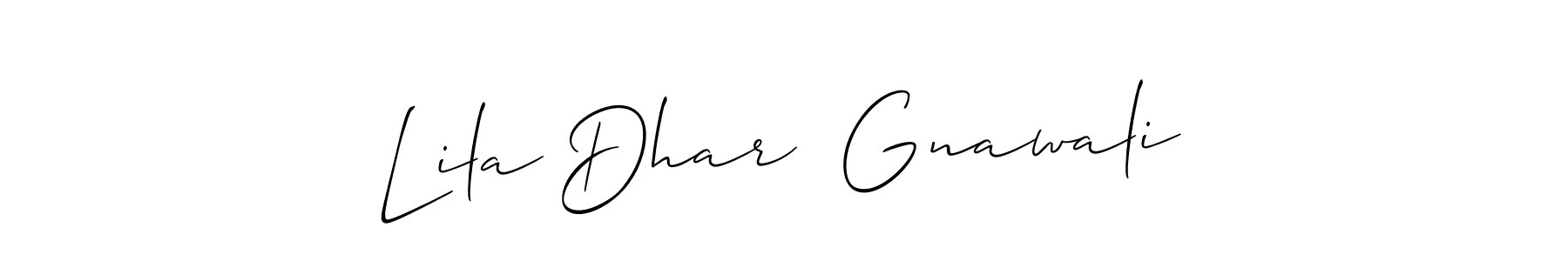 Here are the top 10 professional signature styles for the name Lila Dhar  Gnawali. These are the best autograph styles you can use for your name. Lila Dhar  Gnawali signature style 2 images and pictures png