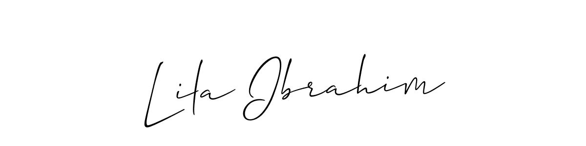 Also You can easily find your signature by using the search form. We will create Lila Ibrahim name handwritten signature images for you free of cost using Allison_Script sign style. Lila Ibrahim signature style 2 images and pictures png