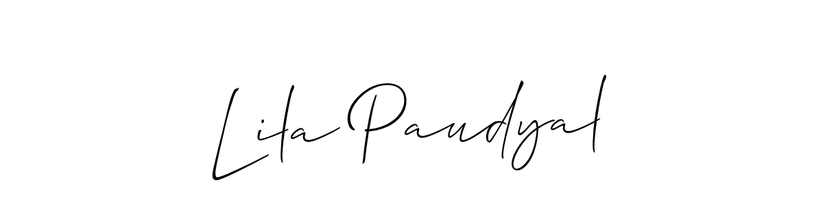 See photos of Lila Paudyal official signature by Spectra . Check more albums & portfolios. Read reviews & check more about Allison_Script font. Lila Paudyal signature style 2 images and pictures png