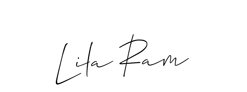 It looks lik you need a new signature style for name Lila Ram. Design unique handwritten (Allison_Script) signature with our free signature maker in just a few clicks. Lila Ram signature style 2 images and pictures png