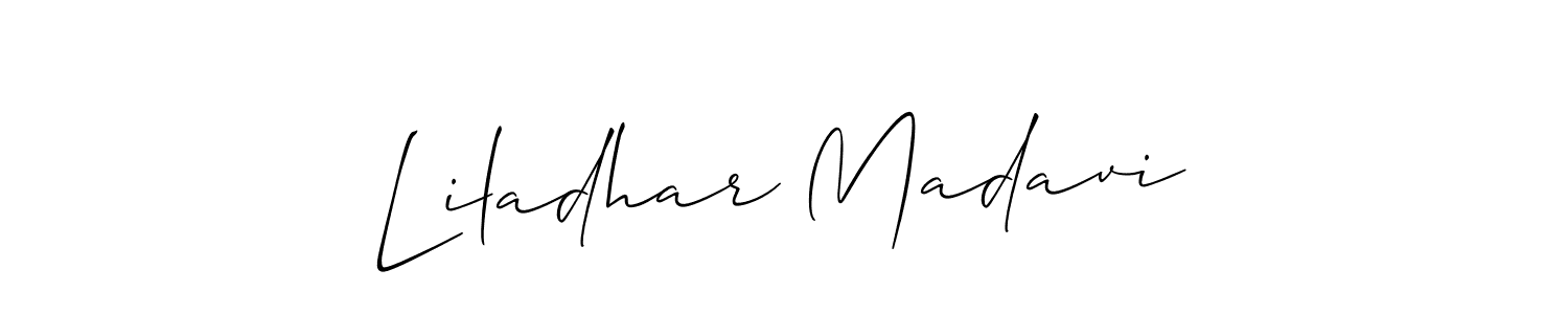 See photos of Liladhar Madavi official signature by Spectra . Check more albums & portfolios. Read reviews & check more about Allison_Script font. Liladhar Madavi signature style 2 images and pictures png