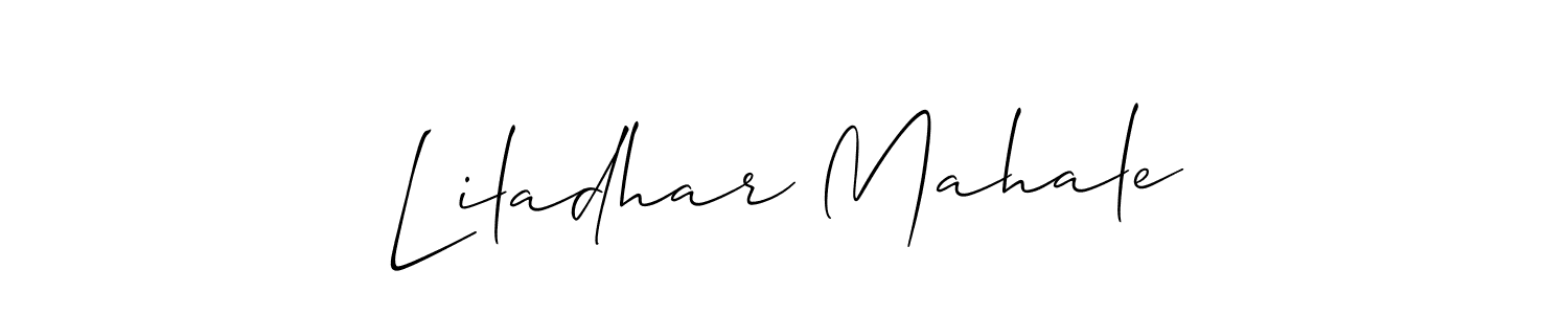 Design your own signature with our free online signature maker. With this signature software, you can create a handwritten (Allison_Script) signature for name Liladhar Mahale. Liladhar Mahale signature style 2 images and pictures png