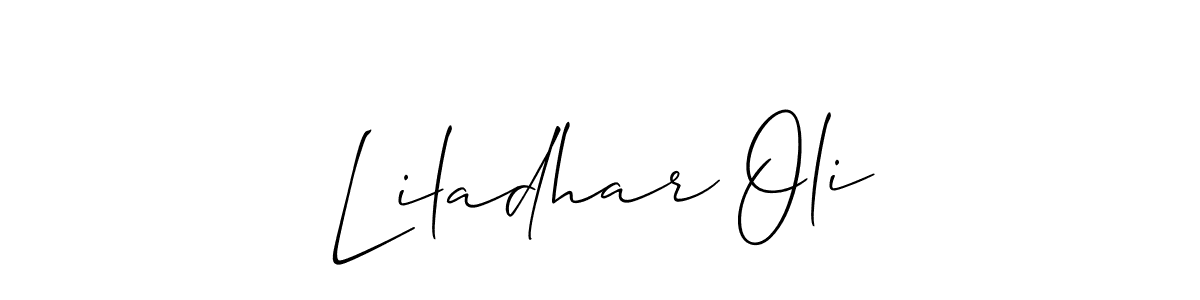 Best and Professional Signature Style for Liladhar Oli. Allison_Script Best Signature Style Collection. Liladhar Oli signature style 2 images and pictures png