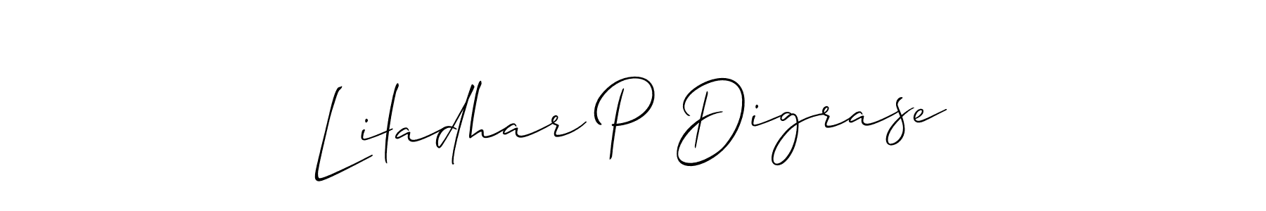 Use a signature maker to create a handwritten signature online. With this signature software, you can design (Allison_Script) your own signature for name Liladhar P Digrase. Liladhar P Digrase signature style 2 images and pictures png