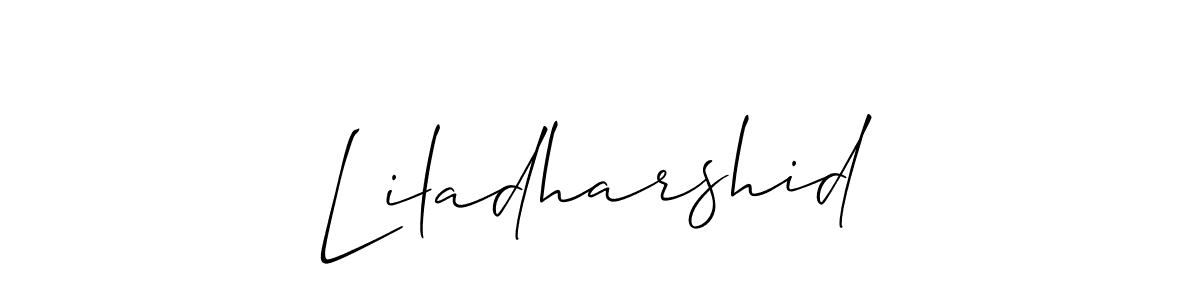 Liladharshid stylish signature style. Best Handwritten Sign (Allison_Script) for my name. Handwritten Signature Collection Ideas for my name Liladharshid. Liladharshid signature style 2 images and pictures png