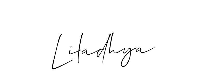 You should practise on your own different ways (Allison_Script) to write your name (Liladhya) in signature. don't let someone else do it for you. Liladhya signature style 2 images and pictures png