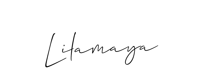 Once you've used our free online signature maker to create your best signature Allison_Script style, it's time to enjoy all of the benefits that Lilamaya name signing documents. Lilamaya signature style 2 images and pictures png