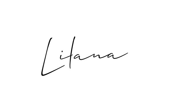 It looks lik you need a new signature style for name Lilana. Design unique handwritten (Allison_Script) signature with our free signature maker in just a few clicks. Lilana signature style 2 images and pictures png