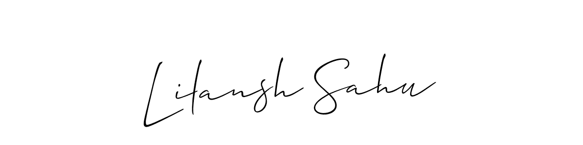 Also we have Lilansh Sahu name is the best signature style. Create professional handwritten signature collection using Allison_Script autograph style. Lilansh Sahu signature style 2 images and pictures png