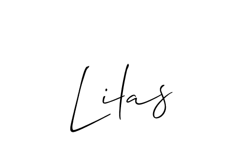 Use a signature maker to create a handwritten signature online. With this signature software, you can design (Allison_Script) your own signature for name Lilas. Lilas signature style 2 images and pictures png