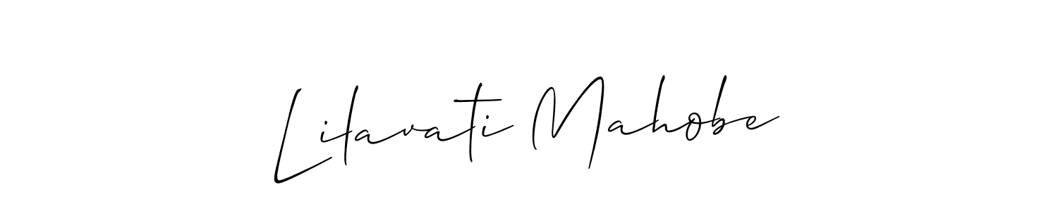 How to Draw Lilavati Mahobe signature style? Allison_Script is a latest design signature styles for name Lilavati Mahobe. Lilavati Mahobe signature style 2 images and pictures png