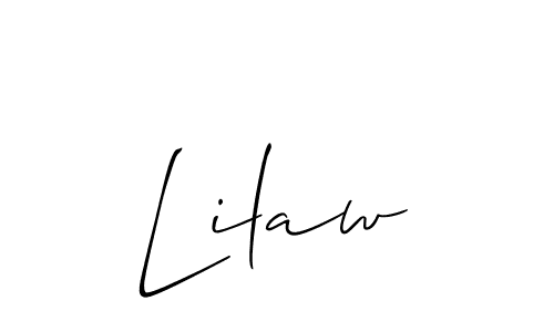 Create a beautiful signature design for name Lilaw. With this signature (Allison_Script) fonts, you can make a handwritten signature for free. Lilaw signature style 2 images and pictures png