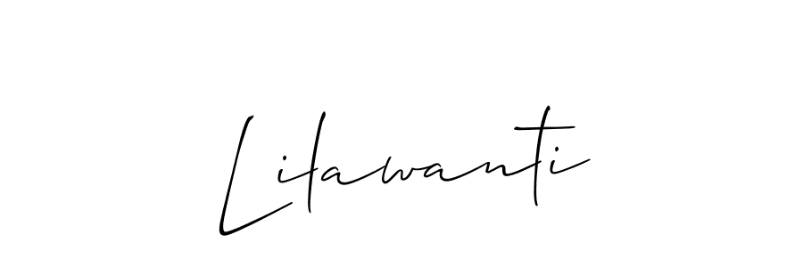 How to make Lilawanti name signature. Use Allison_Script style for creating short signs online. This is the latest handwritten sign. Lilawanti signature style 2 images and pictures png