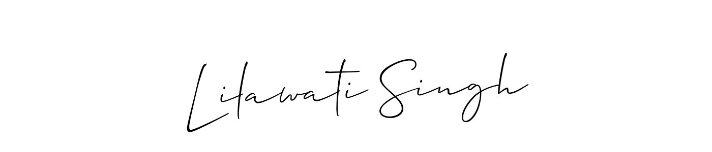 The best way (Allison_Script) to make a short signature is to pick only two or three words in your name. The name Lilawati Singh include a total of six letters. For converting this name. Lilawati Singh signature style 2 images and pictures png