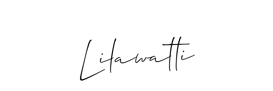 It looks lik you need a new signature style for name Lilawatti. Design unique handwritten (Allison_Script) signature with our free signature maker in just a few clicks. Lilawatti signature style 2 images and pictures png