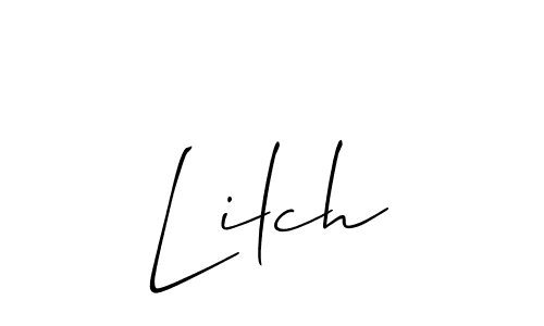 How to make Lilch name signature. Use Allison_Script style for creating short signs online. This is the latest handwritten sign. Lilch signature style 2 images and pictures png