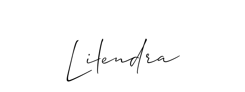 How to make Lilendra name signature. Use Allison_Script style for creating short signs online. This is the latest handwritten sign. Lilendra signature style 2 images and pictures png