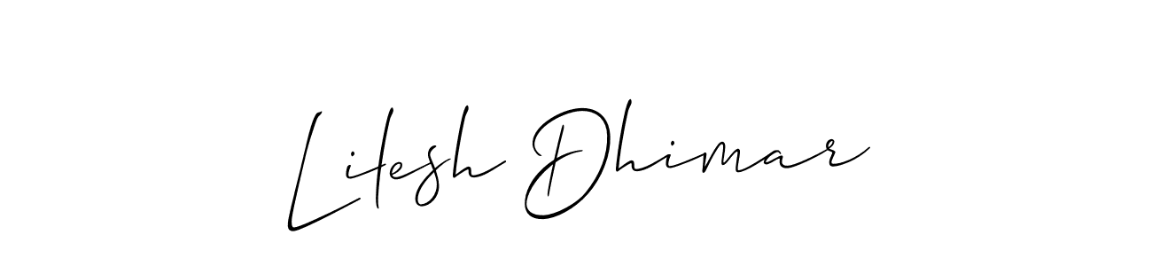 Make a short Lilesh Dhimar signature style. Manage your documents anywhere anytime using Allison_Script. Create and add eSignatures, submit forms, share and send files easily. Lilesh Dhimar signature style 2 images and pictures png