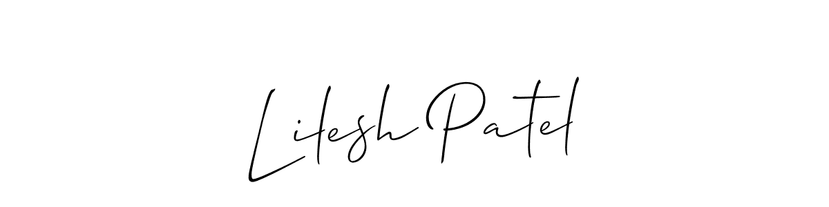The best way (Allison_Script) to make a short signature is to pick only two or three words in your name. The name Lilesh Patel include a total of six letters. For converting this name. Lilesh Patel signature style 2 images and pictures png