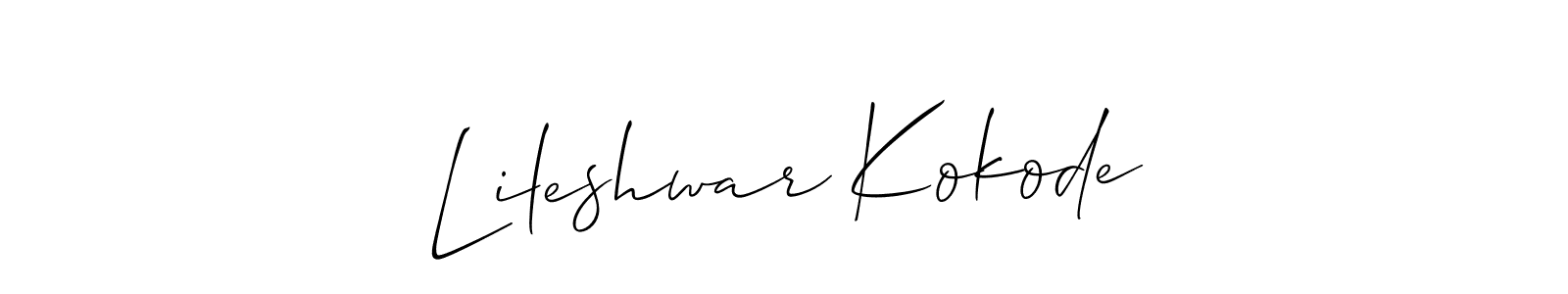 Lileshwar Kokode stylish signature style. Best Handwritten Sign (Allison_Script) for my name. Handwritten Signature Collection Ideas for my name Lileshwar Kokode. Lileshwar Kokode signature style 2 images and pictures png