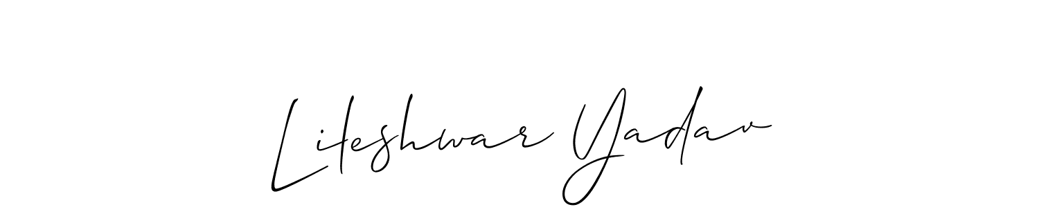 Make a beautiful signature design for name Lileshwar Yadav. With this signature (Allison_Script) style, you can create a handwritten signature for free. Lileshwar Yadav signature style 2 images and pictures png