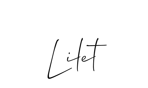 Best and Professional Signature Style for Lilet. Allison_Script Best Signature Style Collection. Lilet signature style 2 images and pictures png
