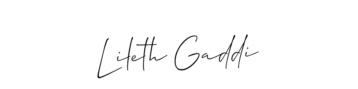 This is the best signature style for the Lileth Gaddi name. Also you like these signature font (Allison_Script). Mix name signature. Lileth Gaddi signature style 2 images and pictures png