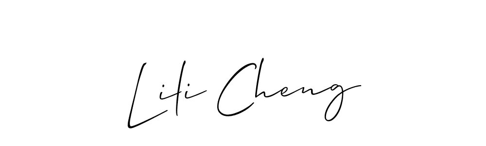Also You can easily find your signature by using the search form. We will create Lili Cheng name handwritten signature images for you free of cost using Allison_Script sign style. Lili Cheng signature style 2 images and pictures png