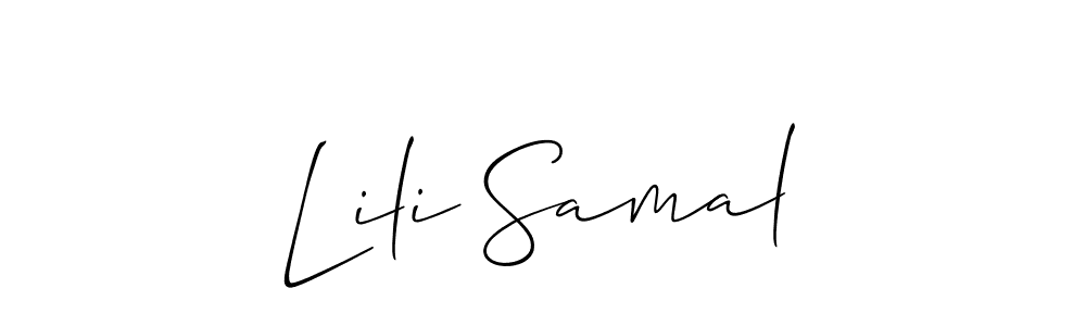 Use a signature maker to create a handwritten signature online. With this signature software, you can design (Allison_Script) your own signature for name Lili Samal. Lili Samal signature style 2 images and pictures png