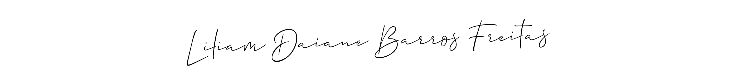 Make a short Liliam Daiane Barros Freitas signature style. Manage your documents anywhere anytime using Allison_Script. Create and add eSignatures, submit forms, share and send files easily. Liliam Daiane Barros Freitas signature style 2 images and pictures png