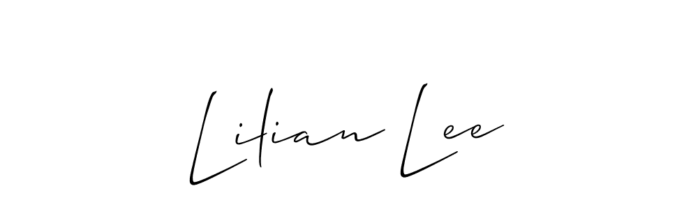 Make a beautiful signature design for name Lilian Lee. With this signature (Allison_Script) style, you can create a handwritten signature for free. Lilian Lee signature style 2 images and pictures png