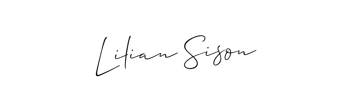 Make a beautiful signature design for name Lilian Sison. Use this online signature maker to create a handwritten signature for free. Lilian Sison signature style 2 images and pictures png