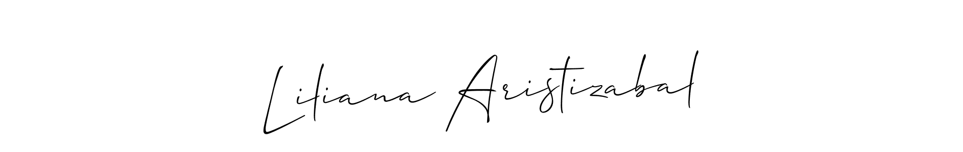 if you are searching for the best signature style for your name Liliana Aristizabal. so please give up your signature search. here we have designed multiple signature styles  using Allison_Script. Liliana Aristizabal signature style 2 images and pictures png