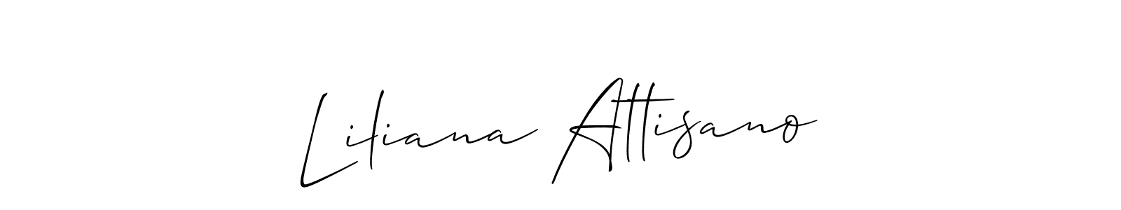 if you are searching for the best signature style for your name Liliana Attisano. so please give up your signature search. here we have designed multiple signature styles  using Allison_Script. Liliana Attisano signature style 2 images and pictures png