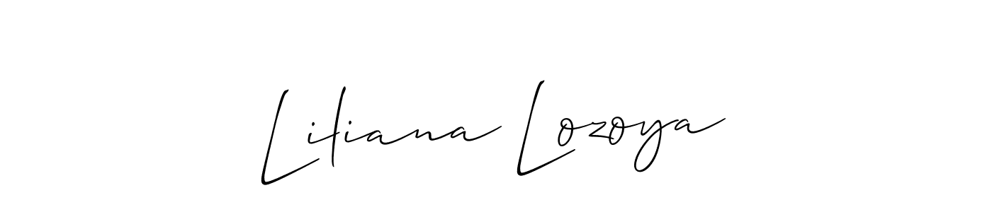 Best and Professional Signature Style for Liliana Lozoya. Allison_Script Best Signature Style Collection. Liliana Lozoya signature style 2 images and pictures png